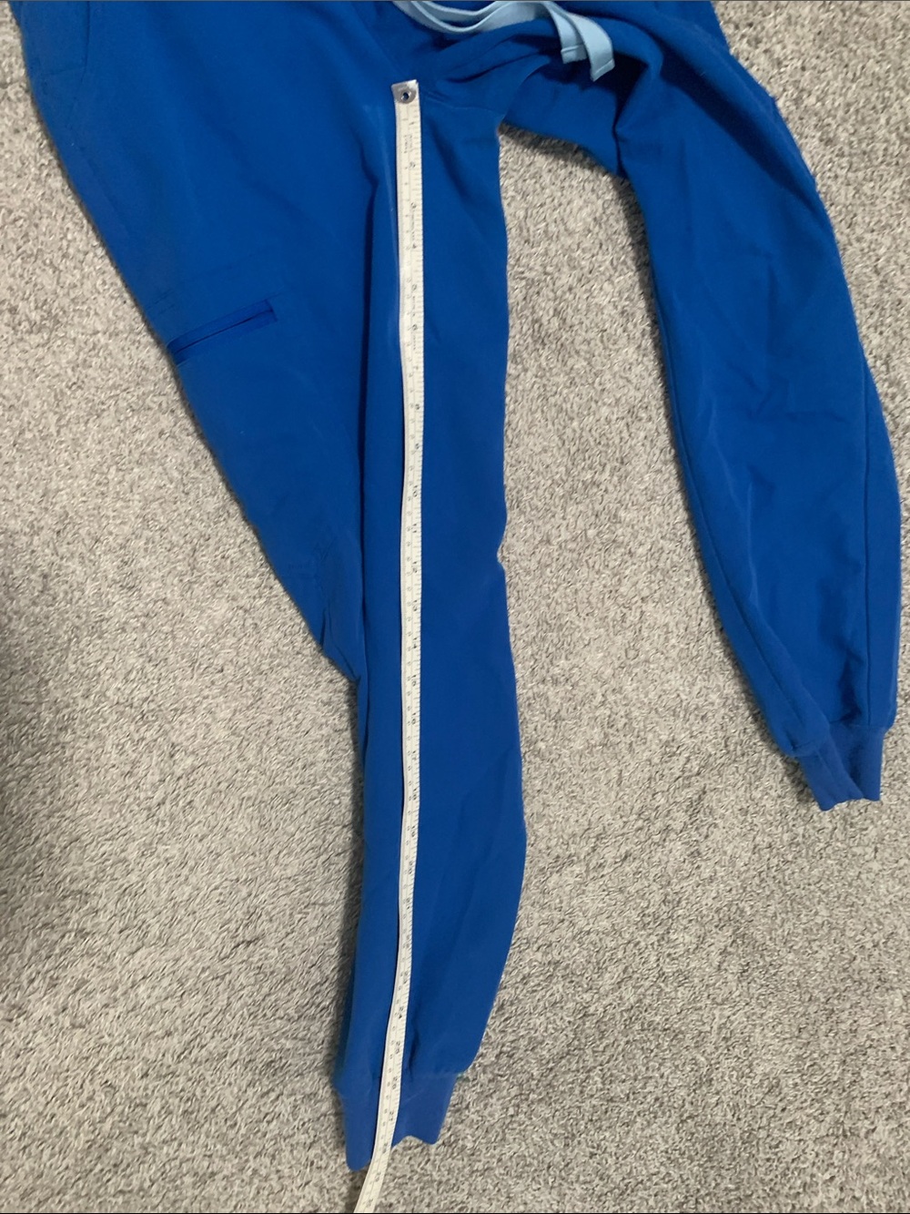 Figs Zamora Blue Jogger Scrub Pants with Drawstring - Picture 9 of 12